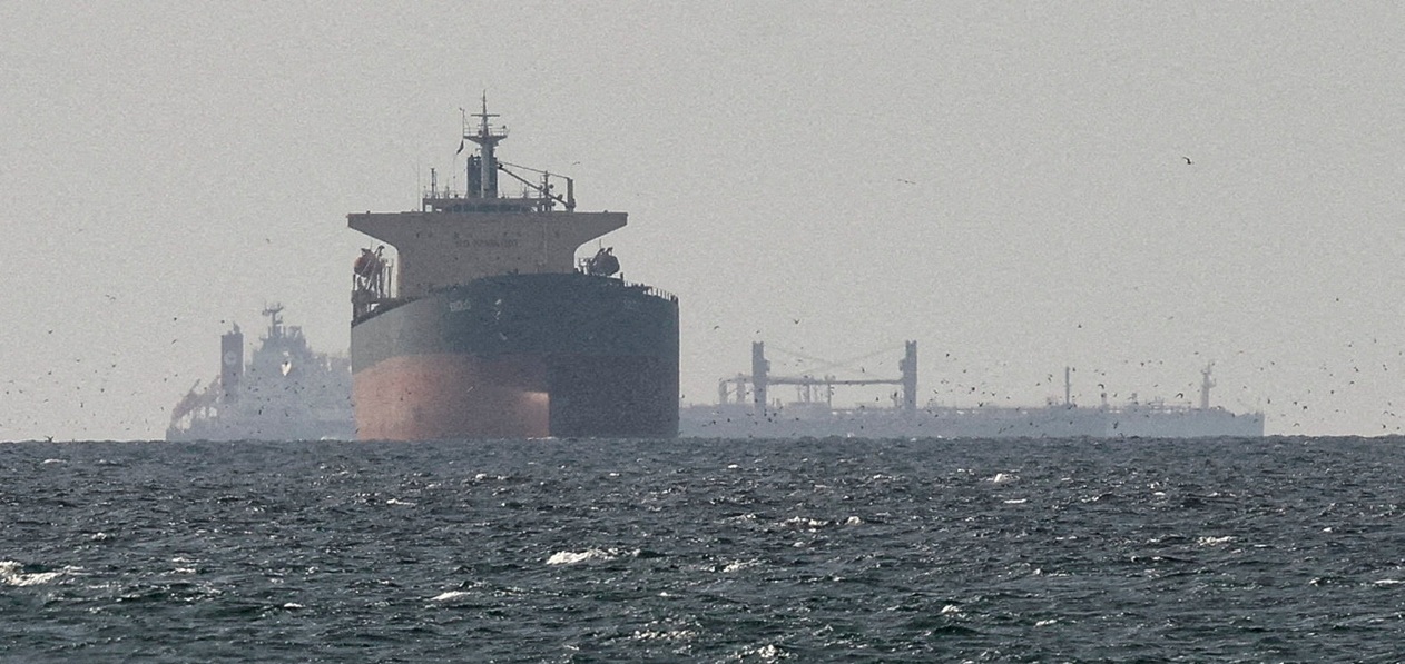 سفن شحن في الخليج العربي قرب مضيق هرمز (11 مارس 2026 / رويترز)